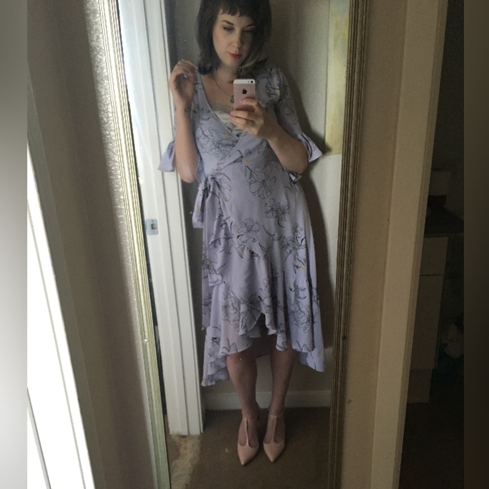 Topshop maxi long wrap dress